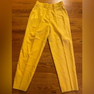 Pia Rucci Vintage Yellow Linen Slacks